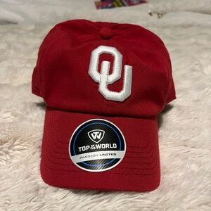 Men's Top of the World Crimson Oklahoma Sooners Staple Adjustable Hat